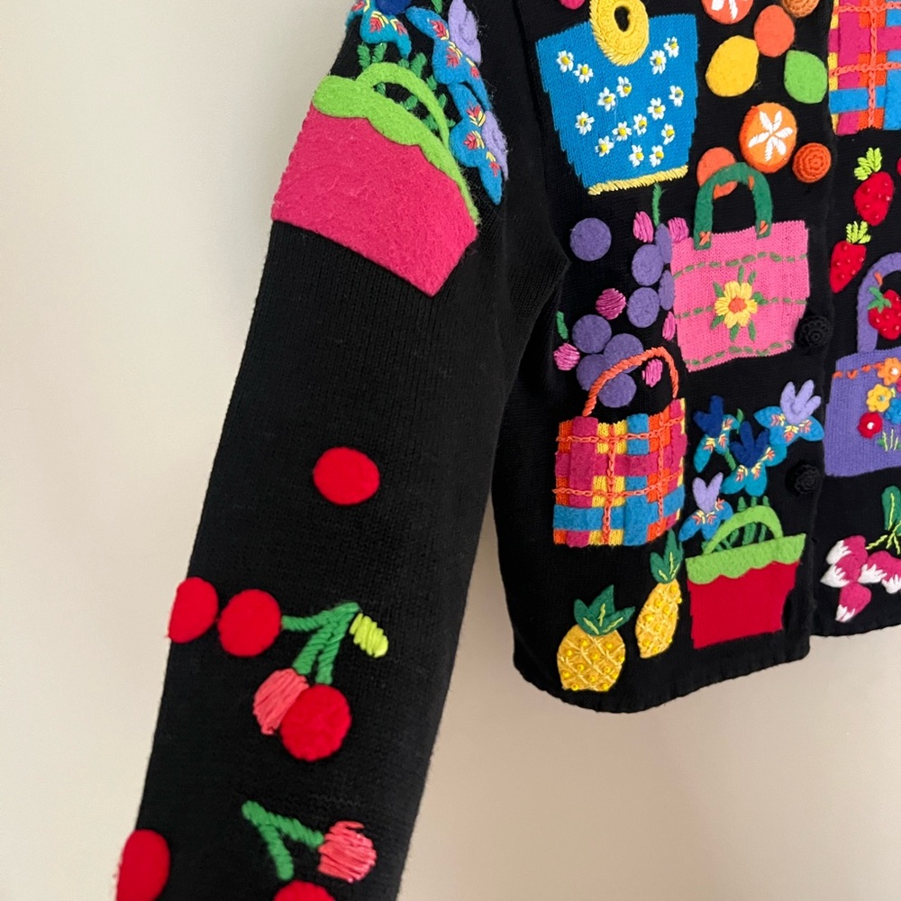 Michael Simon Vintage Garden Cardigan size small - Picture 2 of 8